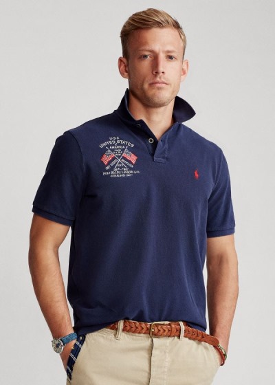 Men's Polo Ralph Lauren Classic Fit Americana Polos | 640328CUY